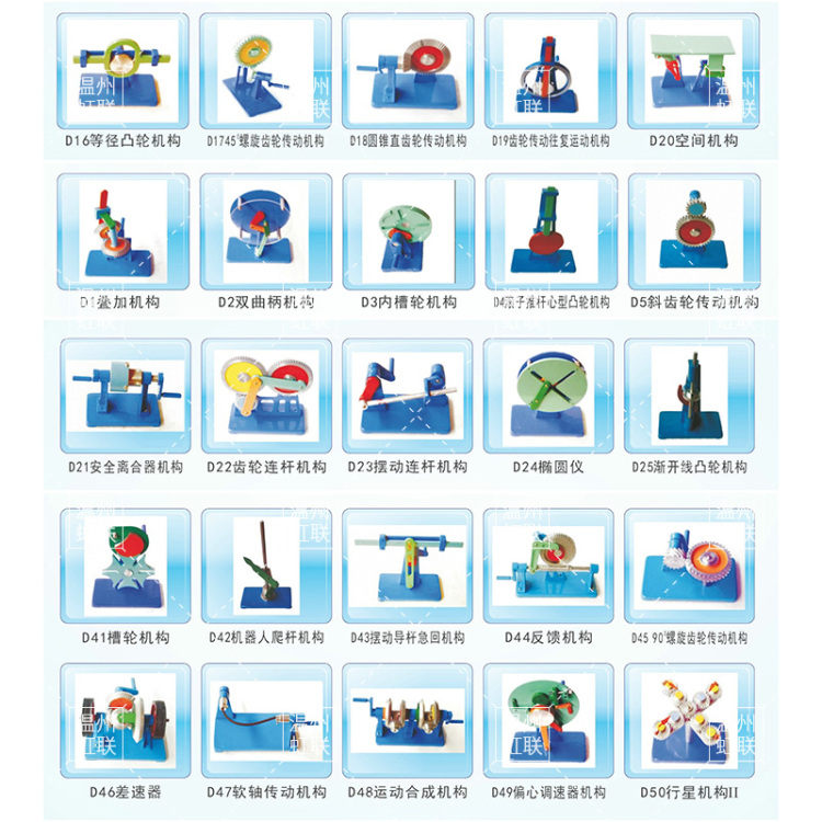 HL-MX50 机构运动简图测绘模型（50件）