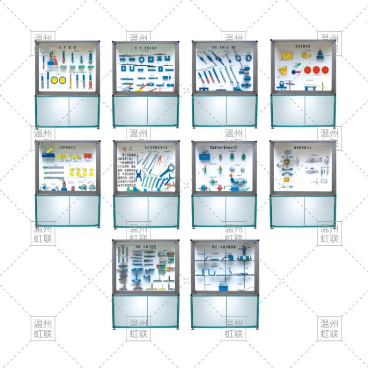 HL-M07型《钳工工艺学》示教陈列柜